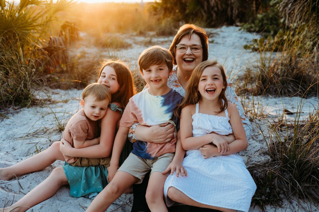 grandparent photo session, siesta key beach