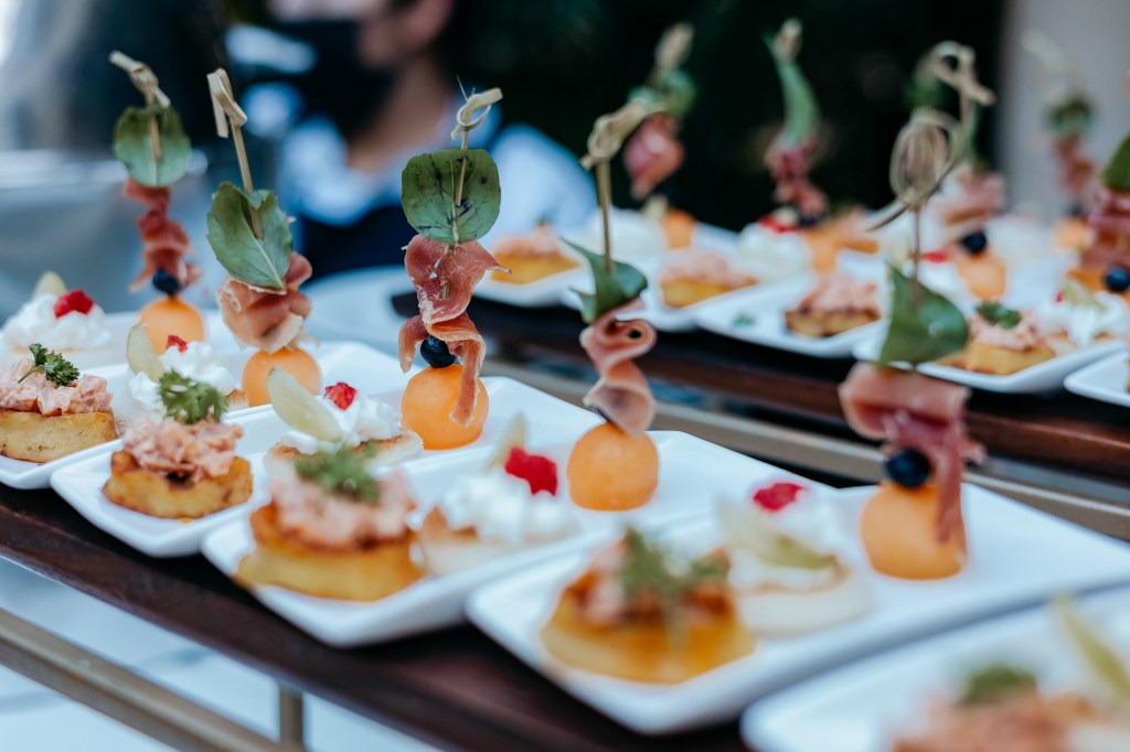 appetizer detail shot at wedding in mexico